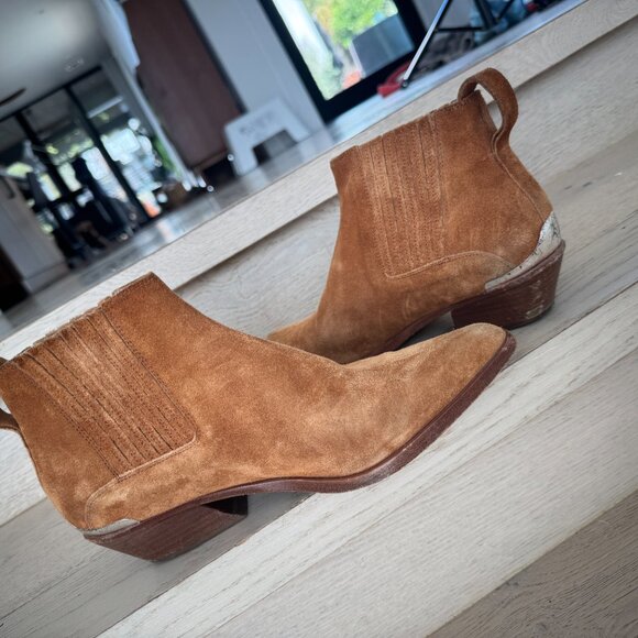 rag & bone Westin Pointed-Toe Suede Low-Heel Booties 38.5 - Picture 5 of 13